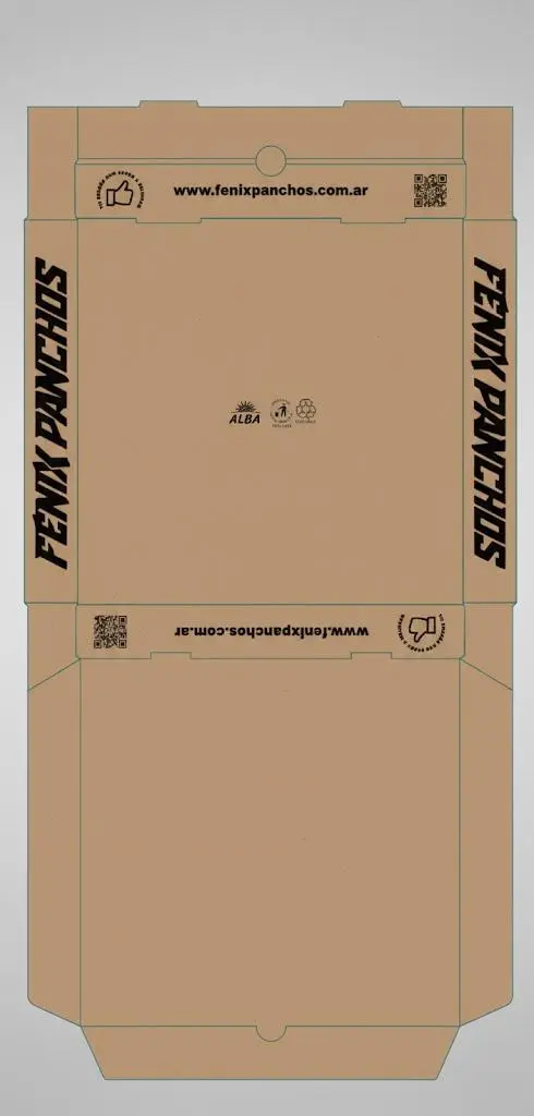 Caja de cartón corrugado para ravioles y pastas