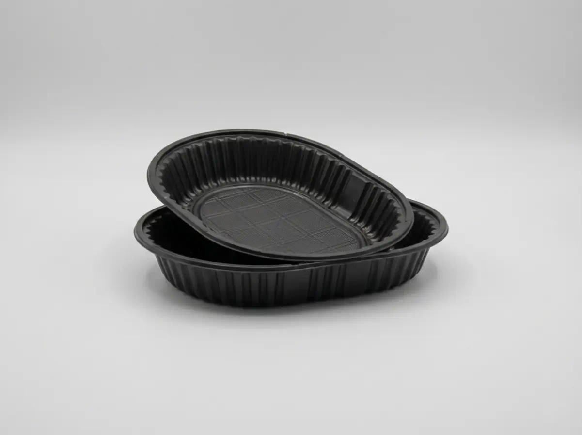 Bandeja plástica blanca para carnes o fiambres